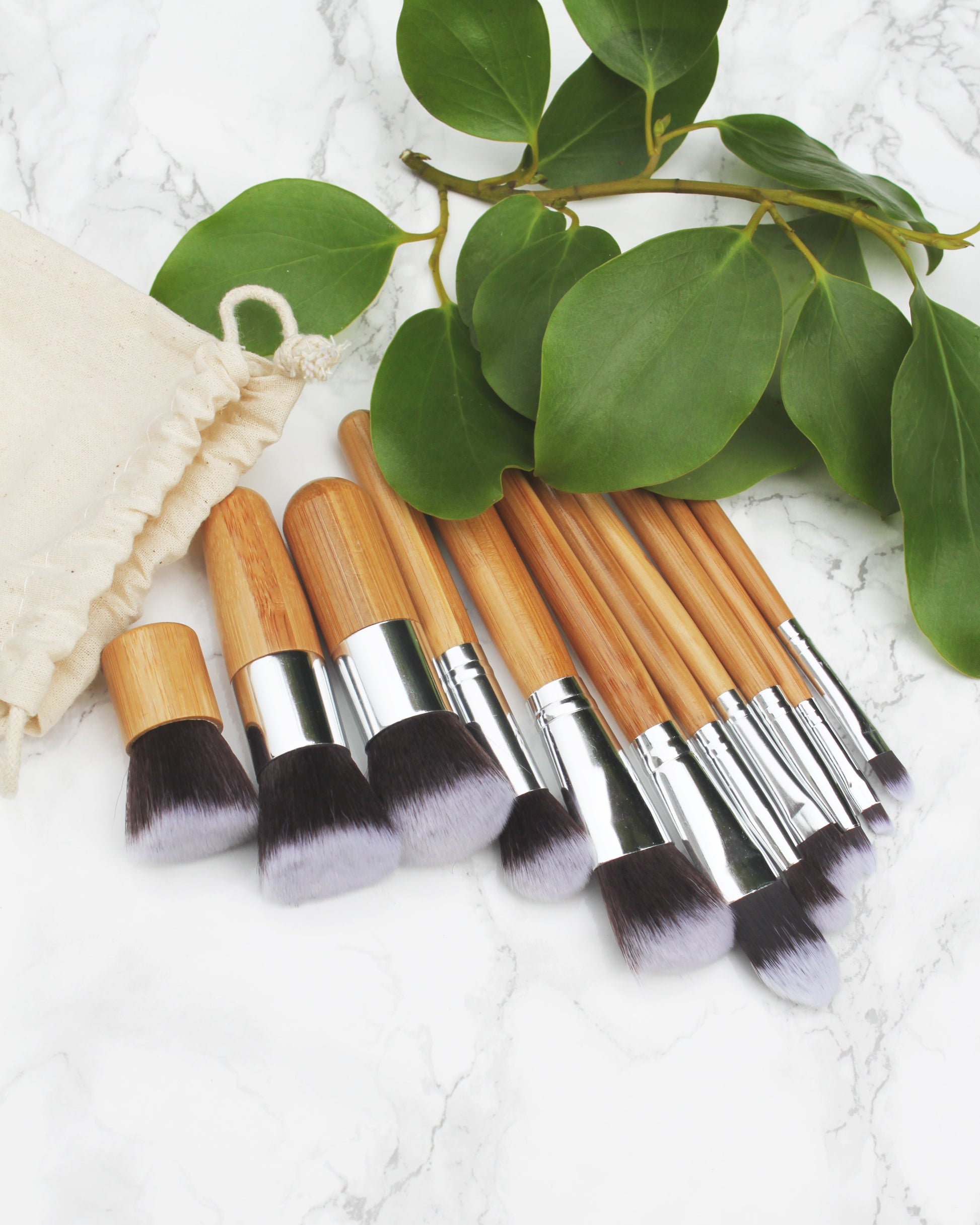 Bamboo Makeup Brush Set - 11p/cs x10 - SOUL VIDA WHOLESALE