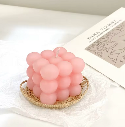 Pink Bubble-Gum Bubble Candle